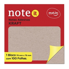 Bloco Adesivo Kraft - 76mm x 76mm - Molin