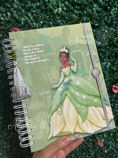 Caderno Tiana - A Princesa e o Sapo - Papelaria Ananda