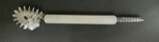 Escova acetabular de aço inox, com polimero branco e cerdas em nylon - dupla extremidade-Cod:000312