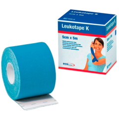 Bandagem elástica funcional Leukotape® K AZUL 5cmX5m - Cod: 7297821