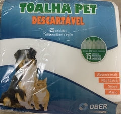 Toalha Pet desc. pct. c/25 unid. tamanho 80x49cm Ober -Cod:TDP