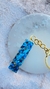 Letra I - Glitter azul, ouro - comprar online