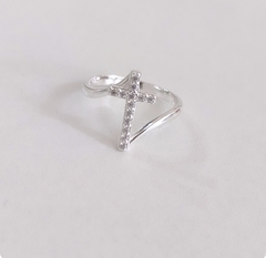 Anillo cruz plata925/Micropave/N°