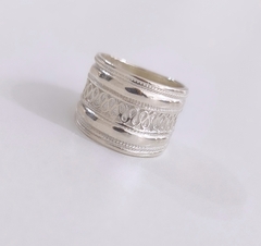 Anillo Delfina ancho con guarda/Plata925 - comprar online