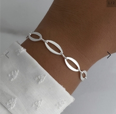 Pulsera Catalina/Regulable hasta 21cm de largo total/Acero blanco