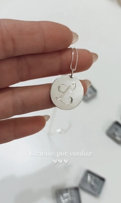 Conjunto medalla redonda 2cm/Plata925 personalizado - comprar online