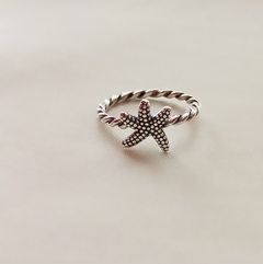 Anillo estrella de mar-Plata925-N°12 - comprar online