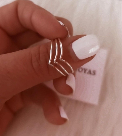 Anillo Triple/Plata925/N°19