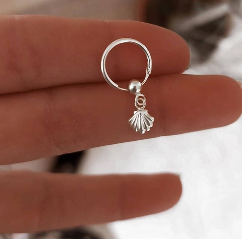 Argollita ostra/10mm/Unidad/Plata925