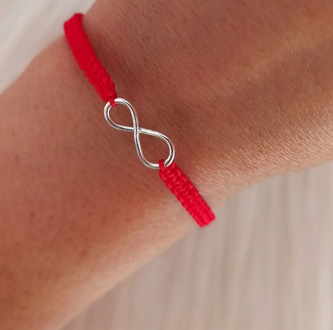 Pulsera red ajustable/Infinito/Plata925