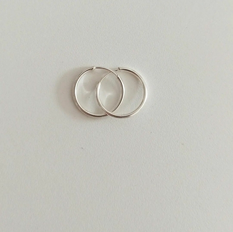 Argollas lisas (Par)Gruesita/1,6cm-Plata925