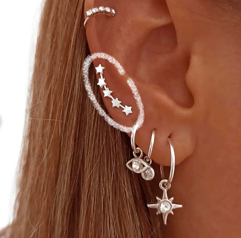 Trepador estrellas/Unidad/Plata925