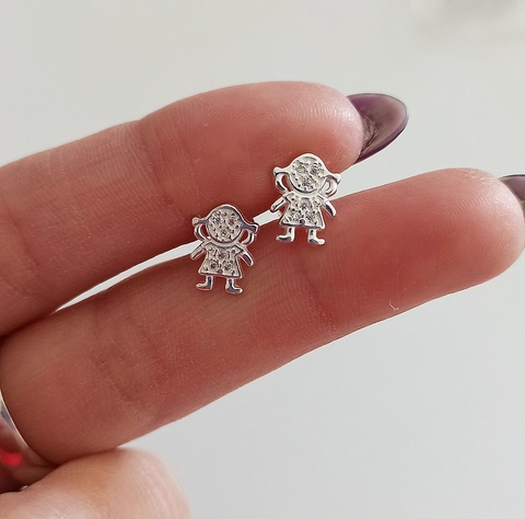 Aros pasantes nena/Par/Plata925/Micropave