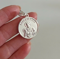 Medalla San Cayetano/Acero blanco/2,5cm - comprar online