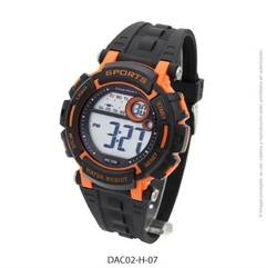 Reloj deportivo/Negro y naranja/Daction