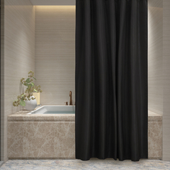 Cortina de Baño Emboss Negro Pack de Tela