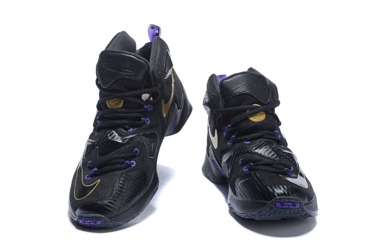 Lebron 13 black store purple gold