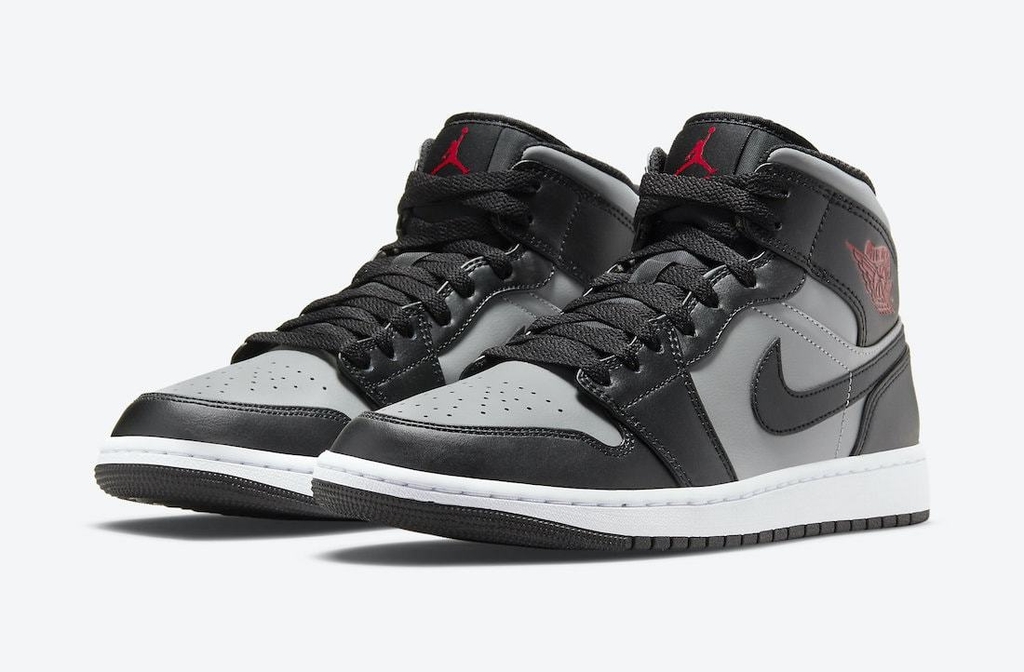 Air jordan 1 cheap mid grey black