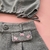 Conjunto Linen Cinza Alfaiataria Short Bordado PetitCherie - Mari Kids