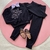 Conjunto Moletinho All Black Spikes Casaco Calça Momi