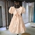 Vestido Nude Chiffon Metalizado Bambollina - Mari Kids