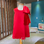 Vestido Luxo Melissa Vermelho Reto Maxi Laço Farfala -