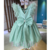 Vestido Luxo Beatrice Verde Menta Plumas Farfalla . - comprar online