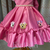 Vestido Luxo Mia Rosa Chiclete Pets Farfalla - - Mari Kids