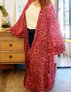 KIMONO BOMBAY BORDÓ Y ROSA