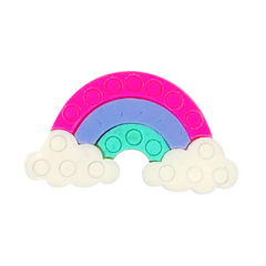 Aplique Acrilico Duplo Pop It Arco-iris Candy 4,5cmx2,8cm