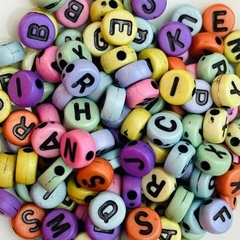 Miçanga Letras Coloridas Candy Foscas (20g)