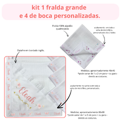 kit 5 fraldas personalizadas (menina) 1 grande e 4 pequenas. (cópia) - comprar online