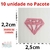 Aplique de E.V.A Diamante Rosa Claro C/ 10 Unidade - comprar online