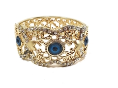 Pulsera niquelada con ojo turco - comprar online