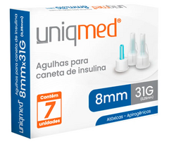 Agulhas para Caneta de Insulina Uniqmed - Caixa com 7 unidades - loja online