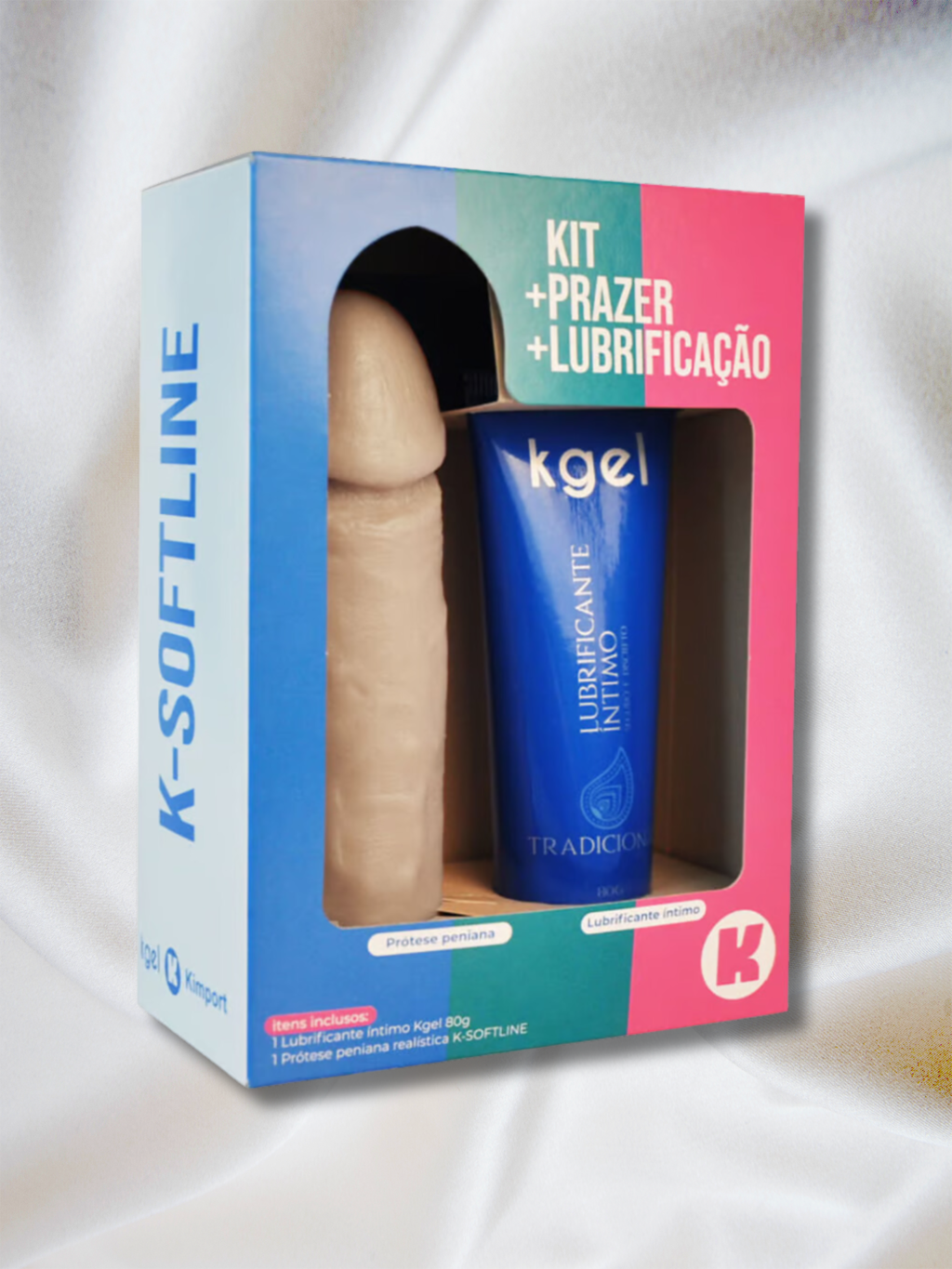 Kit K-Softline Lubrificante + Pênis De Borracha Kgel