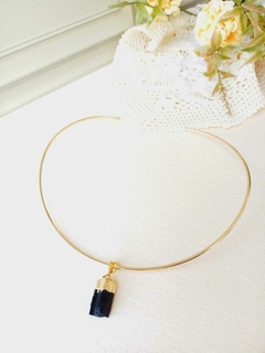 COLAR CHOKER COM PEDRA TURMALINA - loja online