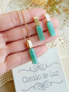 CONJUNTO CHAPA PEDRA NATURAL QUARTZO VERDE - comprar online