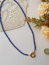 COLAR CHOKER FECHO BÓIA PEDRA NATURAL LAPIS LAZULI