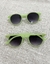 Óculos de sol verde redondo
