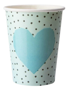 Vaso Polipapel Corazón 8 oz (8 un) - tienda online