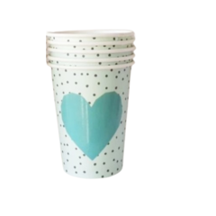 Vaso Polipapel Corazón 8 oz (8 un) - comprar online