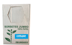 Sorbete Jumbo Polipapel (250 un) 23 x 0.9 cm