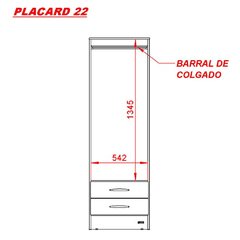 Placard 2 puertas Tbaco - comprar online
