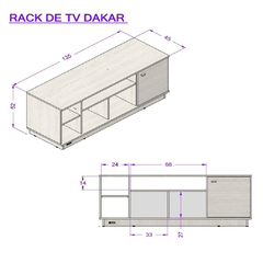 Rack de TV Dakar Venecia - tienda online