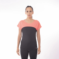 REMERA MICRO SET NEGRO/CORAL PUNTO SPORTY (GEORGIA-NC)