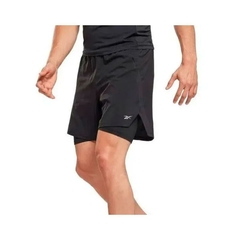 SHORT RUNNING 2-1 SHORT - BLACK UNISEX REEBOK (HI0058)