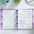 Caderno de Disco Basic Lilás Listrado - Folhas Reposicionáveis - Inteligente na internet