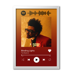 Quadro Decorativo do Spotify The Weeknd - Blinding Lights - Imperium Posters