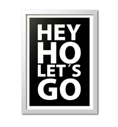 Quadro Poster Decorativo Ramones - Hey Ho Let's Go - loja online